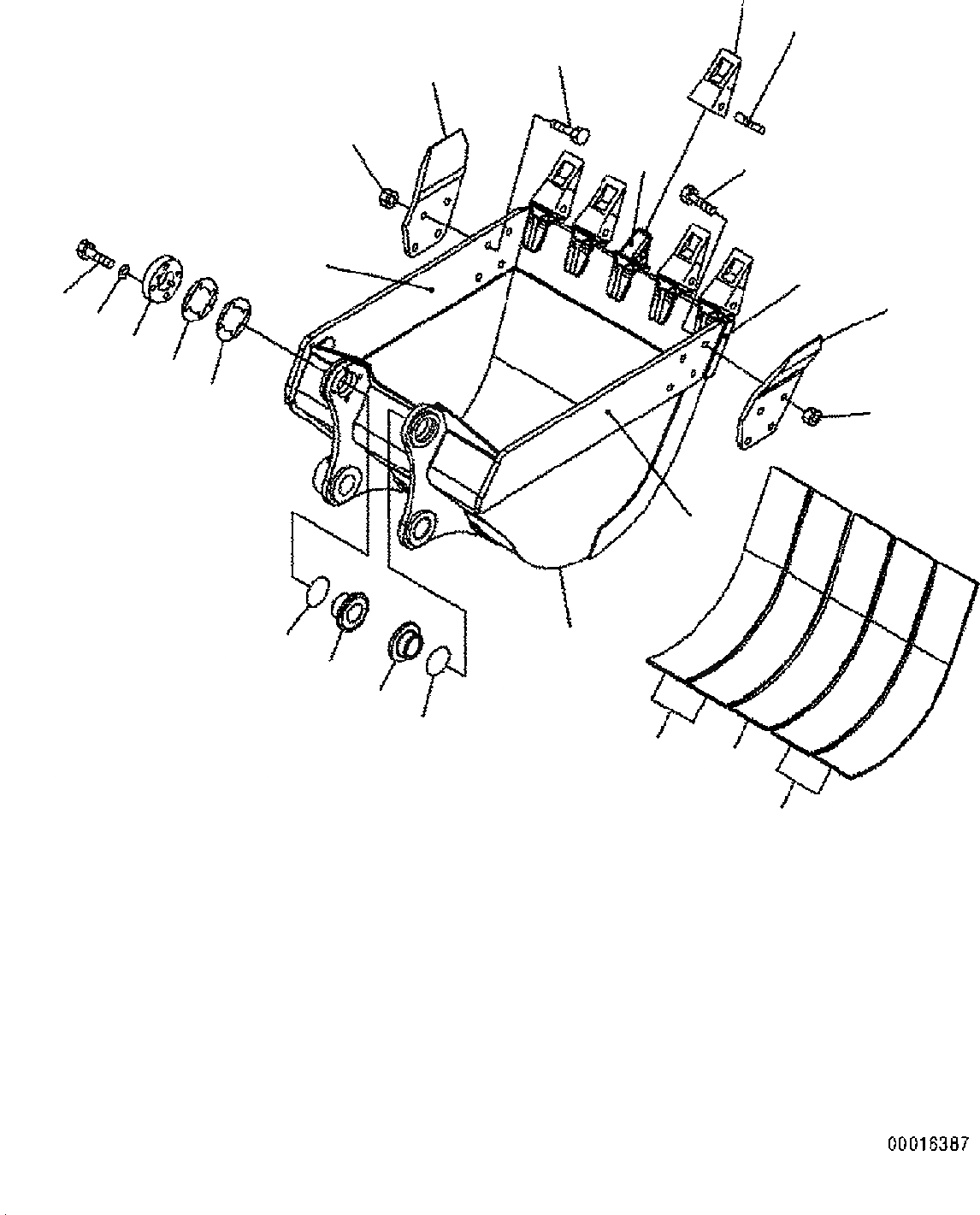 Схема запчастей Komatsu PC160LC-8 - КОВШ, .8M (CECE .7M), 8MM (ГОРИЗОНТАЛЬН. ПАЛЕЦ) (С РЕГУЛЯТОРОМ) РАБОЧЕЕ ОБОРУДОВАНИЕ