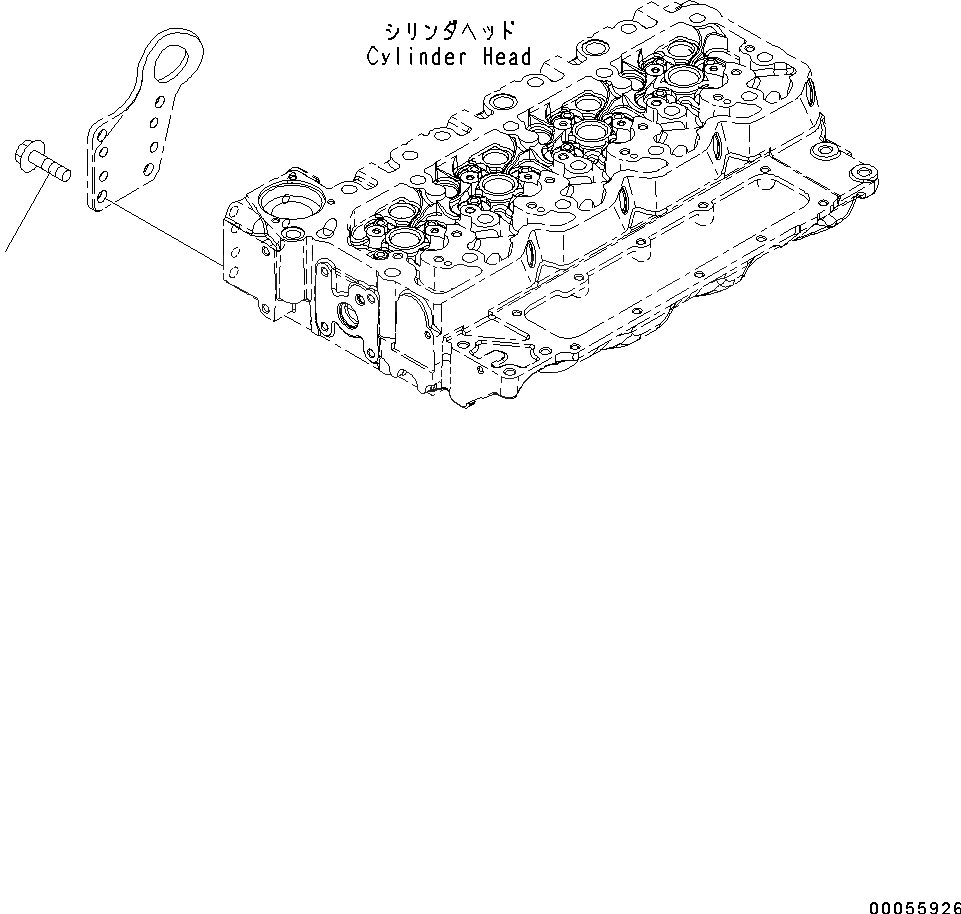 Схема запчастей Komatsu SAA4D107E-1D - ПОДЪЕМ КРЕПЛЕНИЕ 