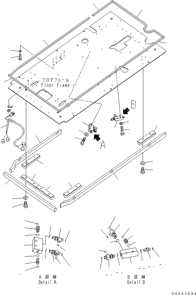 Схема запчастей Komatsu PC200-8 - КАБИНА (ПОЛ) (P¤ T БЛОК И УПЛОТНЕНИЕ) ( АКТУАТОР)(№C-) КАБИНА ОПЕРАТОРА И СИСТЕМА УПРАВЛЕНИЯ