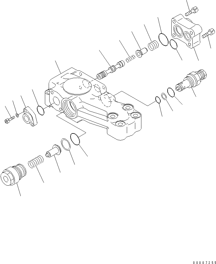 Схема запчастей Komatsu PC200-8 - КЛАПАН ПЕРЕГРУЗКИ (ДЛЯ ЦИЛИНДРА СТРЕЛЫ)(№C-) ОСНОВН. КОМПОНЕНТЫ И РЕМКОМПЛЕКТЫ