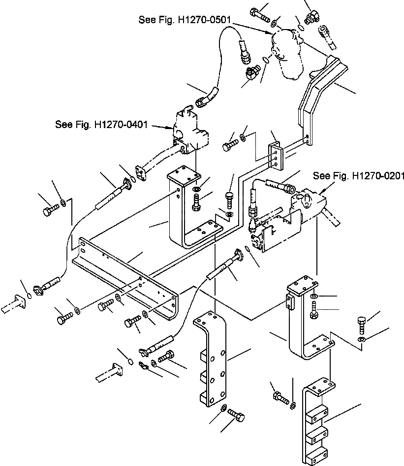 Схема запчастей Komatsu PC200-6LC - FIG NO. H7- ГИДРОЛИНИЯ НАВЕСНОЕ ОБОРУД-Е ( АКТУАТОР) (ВОЗВРАТ. ЛИНИЯ) ГИДРАВЛИКА