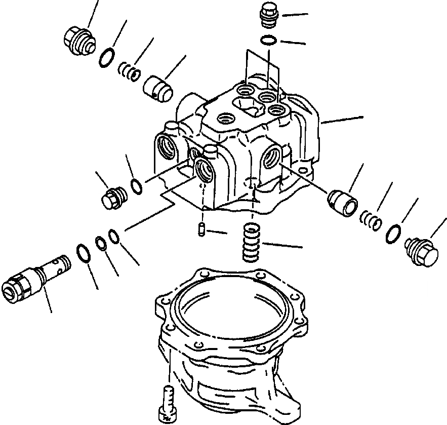 Схема запчастей Komatsu PC200-6LC - FIG NO. N- МОТОР ПОВОРОТА (/) ПОВОРОТН. КРУГ И КОМПОНЕНТЫ