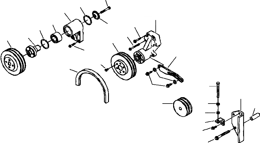 Схема запчастей Komatsu PC200LC-6LE - FIG. A-AA ПРИВОД ВЕНТИЛЯТОРА ДВИГАТЕЛЬ