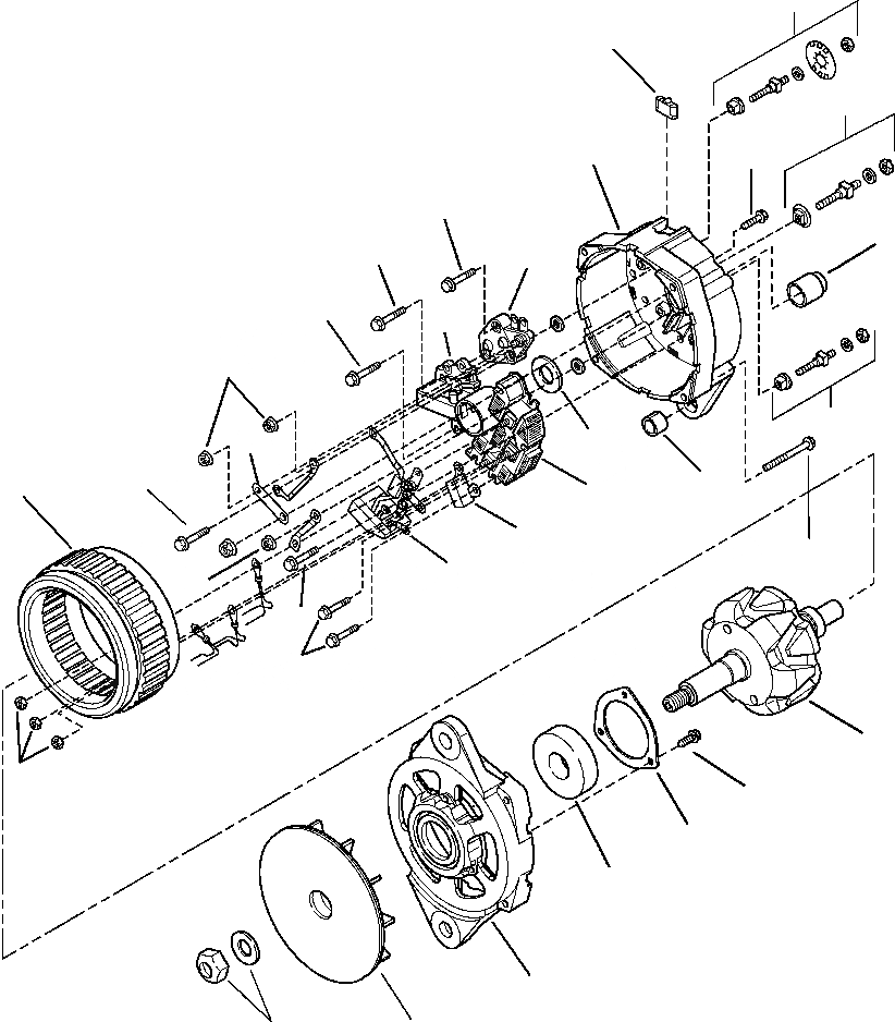 Схема запчастей Komatsu PC200LC-6LE - FIG. A9-AA ГЕНЕРАТОР - SI V/ AMP ДВИГАТЕЛЬ