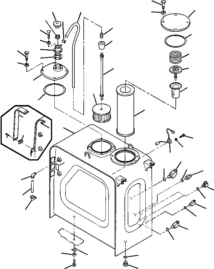 Схема запчастей Komatsu PC200LC-6LE - FIG. H-A ГИДР. БАК. ГИДРАВЛИКА