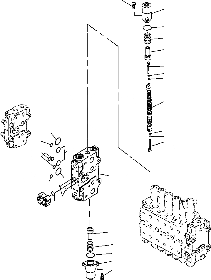 Схема запчастей Komatsu PC200LC-6LE - FIG. H-A 7TH СЕКЦ. ОСНОВН. КЛАПАН ГИДРАВЛИКА