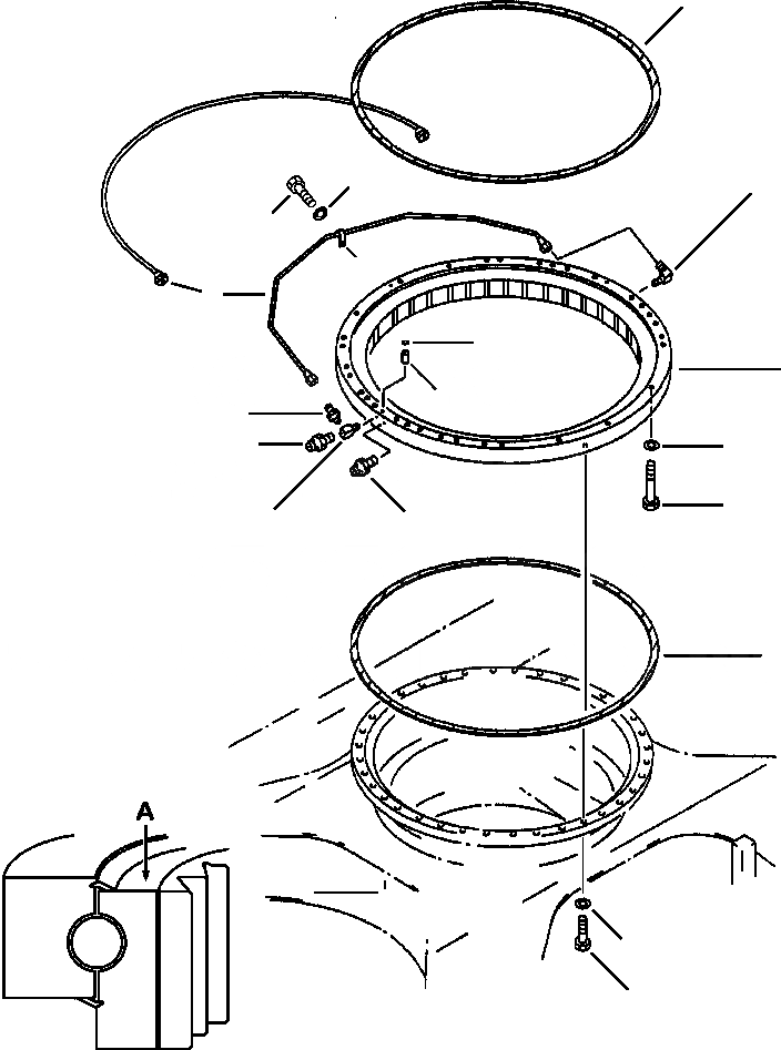 Схема запчастей Komatsu PC200LC-6LE - FIG. N-A ЗУБЬЯUS ПОВОРОТН. КРУГ ПРИВОД ПОВОРОТН. КРУГ И КОМПОНЕНТЫ