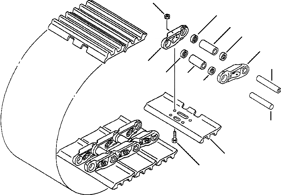 Схема запчастей Komatsu PC200LC-6LE - FIG. R-A ГУСЕНИЦЫ ЦЕПЬ И SHOE ХОДОВАЯ