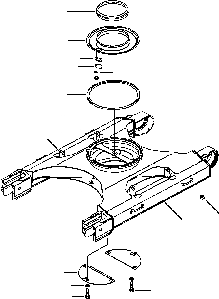 Схема запчастей Komatsu PC200LC-6LE - FIG. R-A ГУСЕНИЧНАЯ РАМА С КРЫШКОЙ ХОДОВАЯ