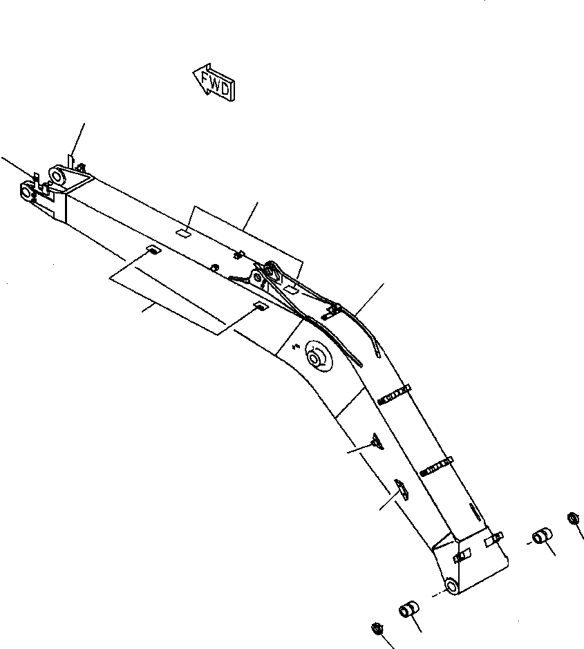 Схема запчастей Komatsu PC200LC-6LE - FIG. T-A СТРЕЛА - УСИЛ. С ДОПОЛН. ГИДРОЛИНИЕЙ РАБОЧЕЕ ОБОРУДОВАНИЕ