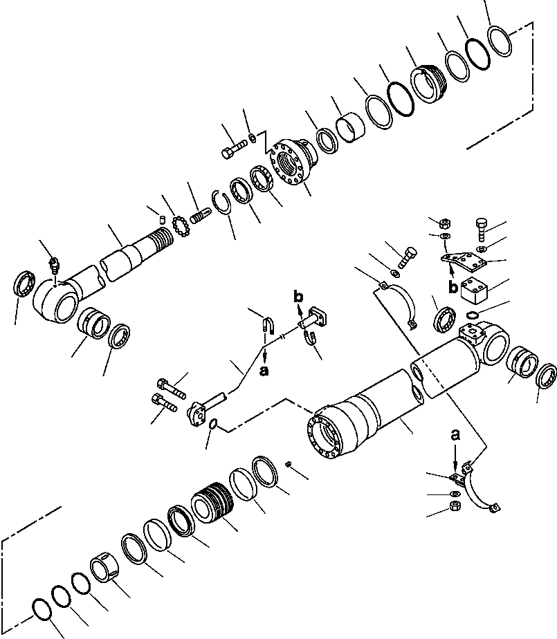 Схема запчастей Komatsu PC200LC-6LE - FIG. T-A ЦИЛИНДР РУКОЯТИ РАБОЧЕЕ ОБОРУДОВАНИЕ