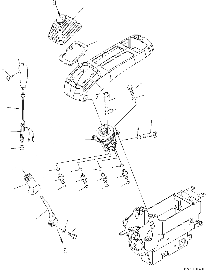 Схема запчастей Komatsu PC200LC-7B - ПОЛ FRANE (РЫЧАГ И КЛАПАН) (ЛЕВ.) КАБИНА ОПЕРАТОРА И СИСТЕМА УПРАВЛЕНИЯ