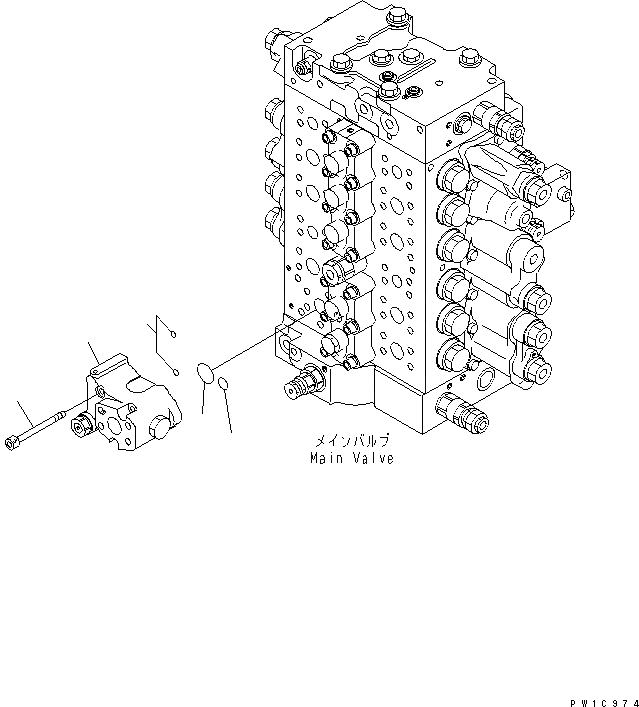 Схема запчастей Komatsu PC200-8 - РУКОЯТЬ ПРЕДОТВРАЩ. СМЕЩЕНИЯ(№C-C) ГИДРАВЛИКА
