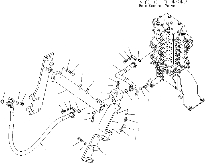 Схема запчастей Komatsu PC200-8 - НАВЕСН.ОБОРУД. ЛИНИЯ (ОСНОВН. ЛИНИЯ¤ ЛЕВ.) (ДЛЯ -АКТУАТОР) ГИДРАВЛИКА