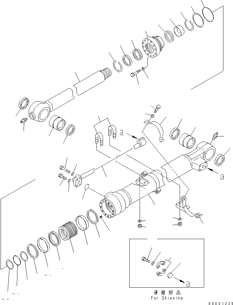 Схема запчастей Komatsu PC200-8 - ЦИЛИНДР КОВША (ДЛЯ .M И .9M РУКОЯТЬ) ( ЧАС. СИСТЕМА СМАЗКИ) ОСНОВН. КОМПОНЕНТЫ И РЕМКОМПЛЕКТЫ