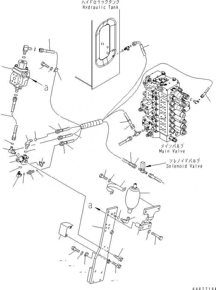 Схема запчастей Komatsu PC200LC-7L - ГИДРОЛИНИЯ (ДОПОЛН. СЕРВИСНЫЙ КЛАПАН) ГИДРАВЛИКА