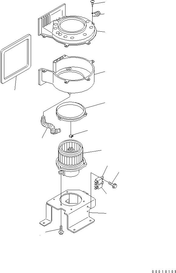 Схема запчастей Komatsu PC200LC-7L - КОНДИЦ. ВОЗДУХА (НАГНЕТАТЕЛЬ ASSEMBLY) (БОЛ. WIND) КАБИНА ОПЕРАТОРА И СИСТЕМА УПРАВЛЕНИЯ