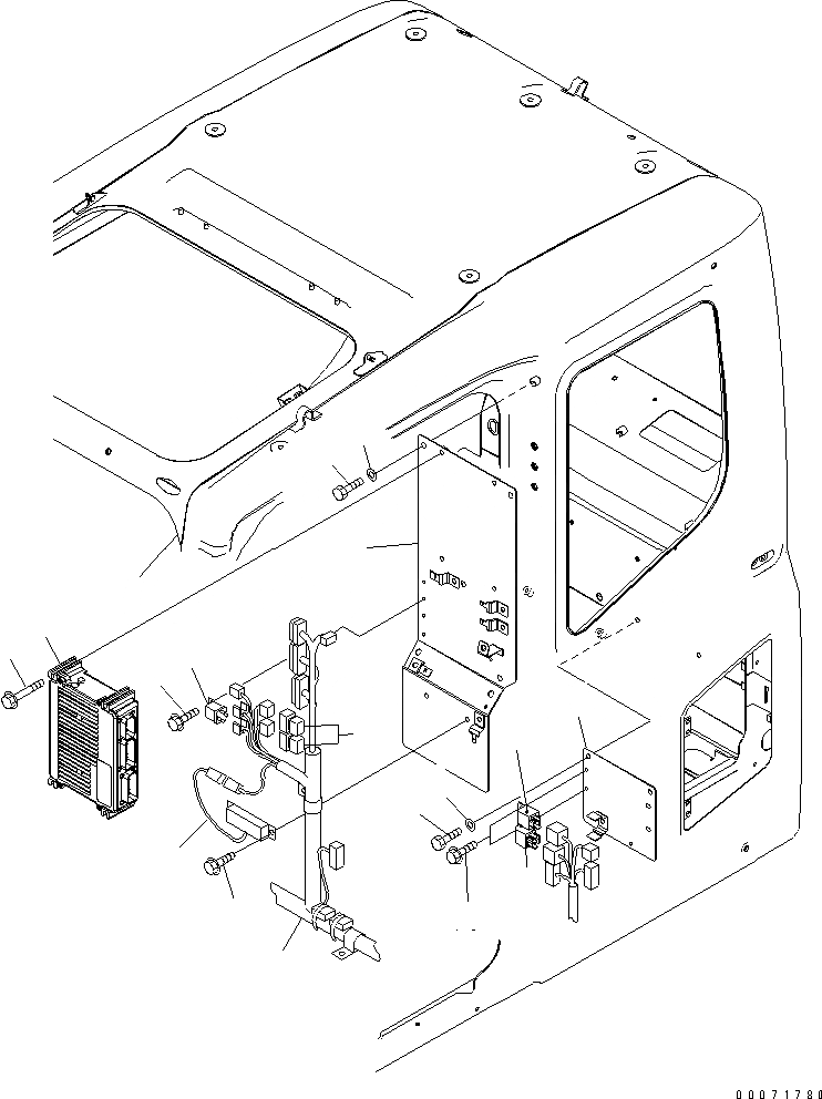 Схема запчастей Komatsu PC200LC-7L - ОСНОВН. КОНСТРУКЦИЯ (КАБИНА) (ПАНЕЛЬ)(№A878-) КАБИНА ОПЕРАТОРА И СИСТЕМА УПРАВЛЕНИЯ