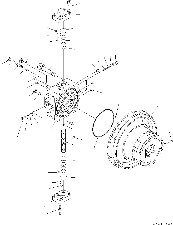 Схема запчастей Komatsu PC200LC-7L - МОТОР ХОДА (МОТОР КОРПУС ASSEMBLY) НИЖНЯЯ ГИДРОЛИНИЯ И ЛИНИЯ ХОДА