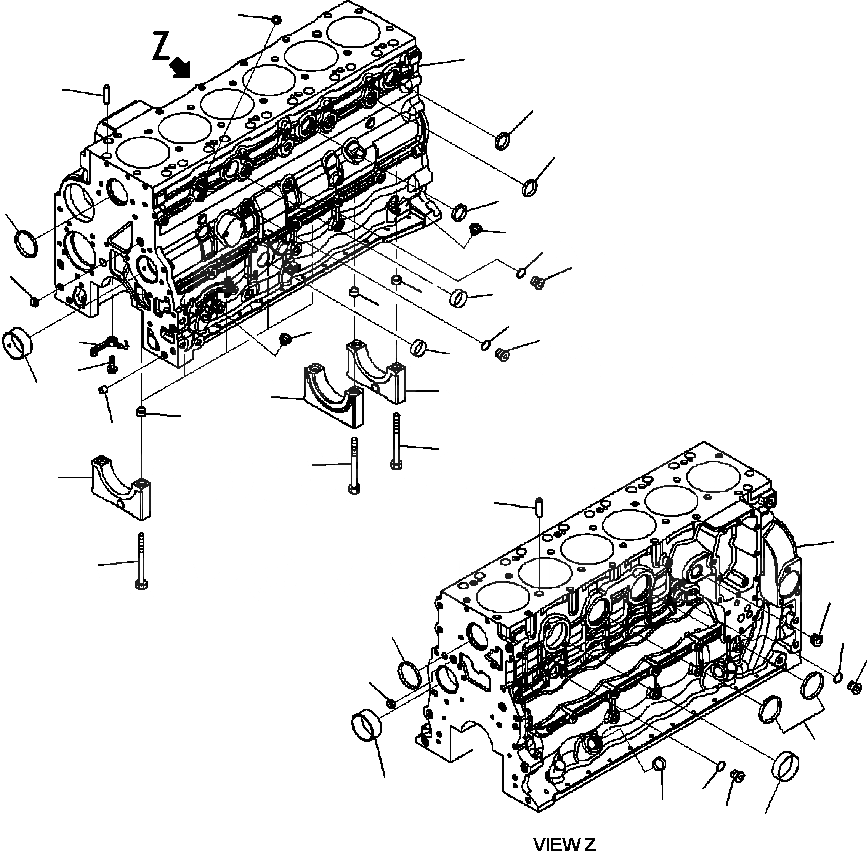 Схема запчастей Komatsu PC200LC-8 - A-AA8 БЛОК ЦИЛИНДРОВ ДВИГАТЕЛЬ