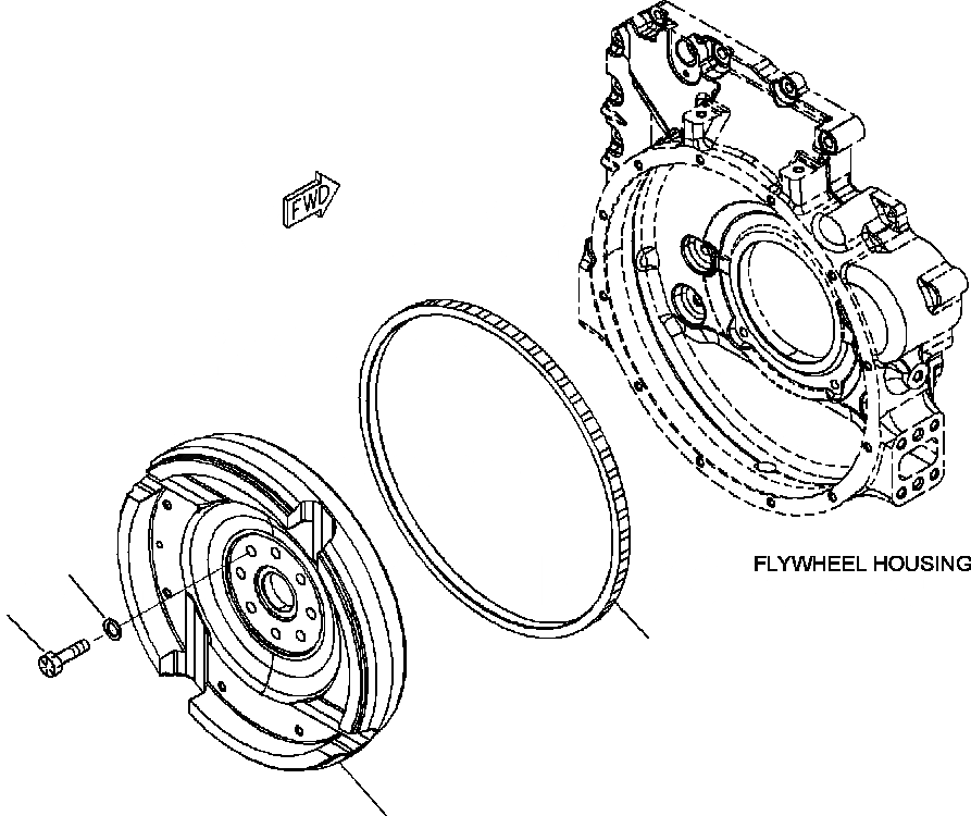 Схема запчастей Komatsu PC200LC-8 - A8-AA МАХОВИК И КРЕПЛЕНИЕ ДВИГАТЕЛЬ