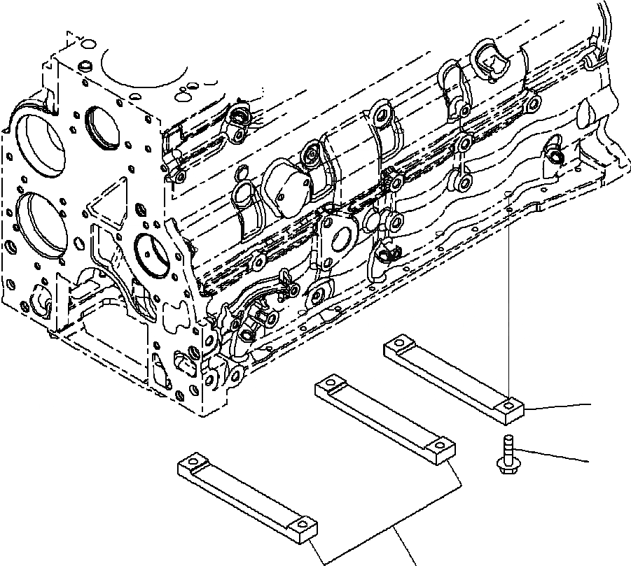 Схема запчастей Komatsu PC200LC-8 - A999-AA БЛОК ЦИЛИНДРОВ STIFFENER STRIP ДВИГАТЕЛЬ