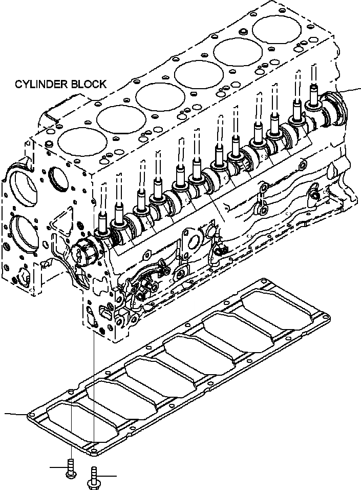 Схема запчастей Komatsu PC200LC-8 - A999-AA БЛОК ЦИЛИНДРОВ STIFFENER ПЛАСТИНА И ТОЛКАТЕЛИ КЛАПАНА ДВИГАТЕЛЬ