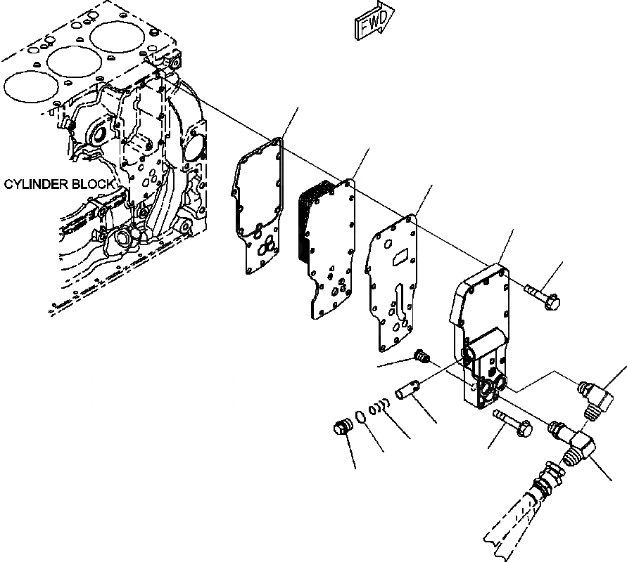 Схема запчастей Komatsu PC200LC-8 - A-AA СИСТЕМА СМАЗКИ МАСЛООХЛАДИТЕЛЬ ДВИГАТЕЛЬ