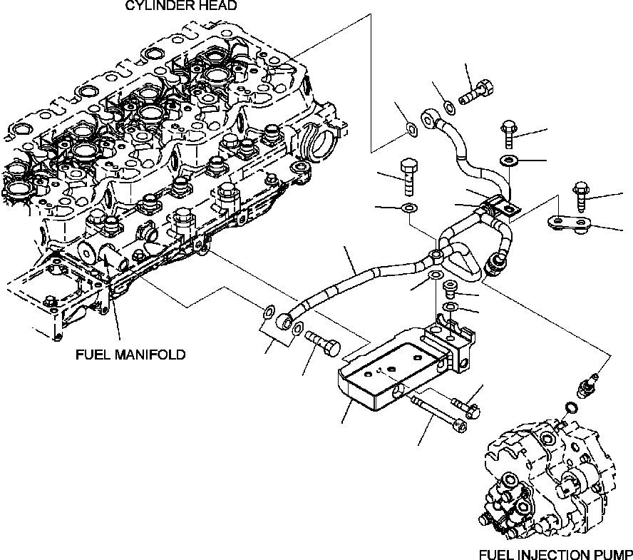 Схема запчастей Komatsu PC200LC-8 - A-AA8 ТОПЛИВОПРОВОД. ДВИГАТЕЛЬ