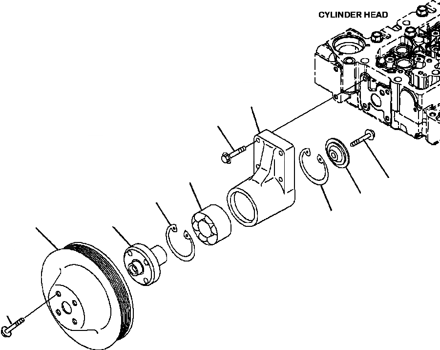 Схема запчастей Komatsu PC200LC-8 - A-AB ПРИВОД ВЕНТИЛЯТОРА . MM ШКИВ DIA ДВИГАТЕЛЬ