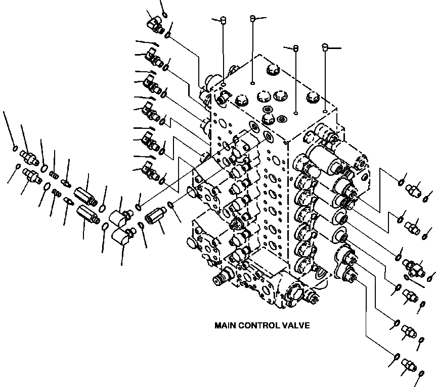 Схема запчастей Komatsu PC200LC-8 - H-A ОСНОВН. УПРАВЛЯЮЩ. КЛАПАН СОЕДИН-ЕS ГИДРАВЛИКА