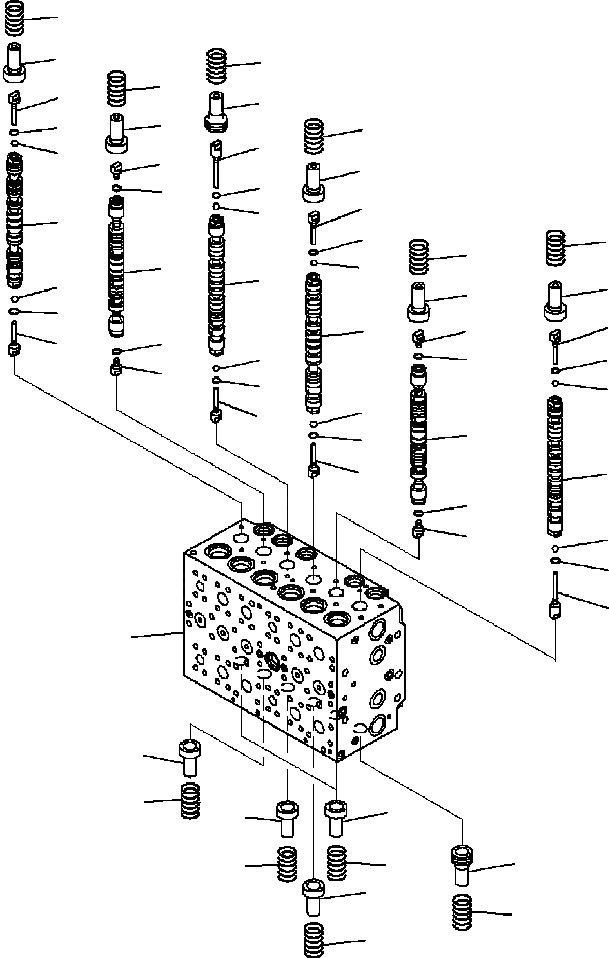 Схема запчастей Komatsu PC200LC-8 - H-A ОСНОВН. УПРАВЛЯЮЩ. КЛАПАН СЕКЦ.S ГИДРАВЛИКА