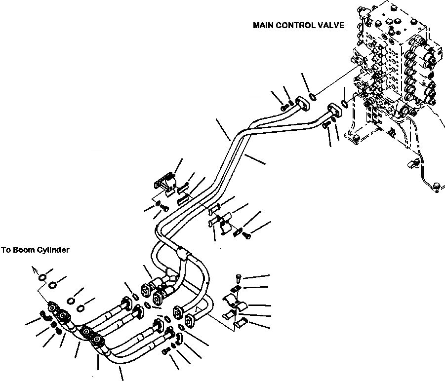 Схема запчастей Komatsu PC200LC-8 - H-A ГИДРОЛИНИЯ ГИДРОЛИНИЯ СТРЕЛЫ ГИДРАВЛИКА
