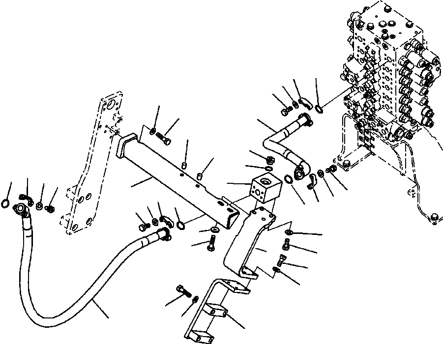 Схема запчастей Komatsu PC200LC-8 - H7-A ГИДРОЛИНИЯ ОСНОВН. ЛЕВ. НАВЕСНОЕ ОБОРУД-Е ГИДРАВЛИКА
