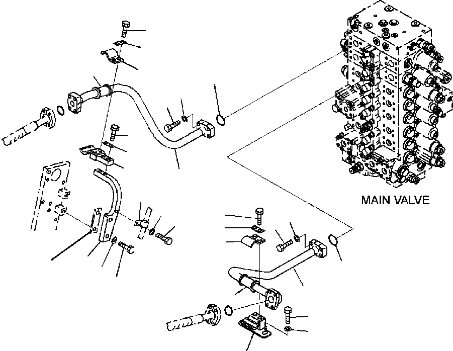 Схема запчастей Komatsu PC200LC-8 - H7-A ГИДРОЛИНИЯ ДОПОЛН. СЕРВИСНЫЙ КЛАПАН ГИДРАВЛИКА