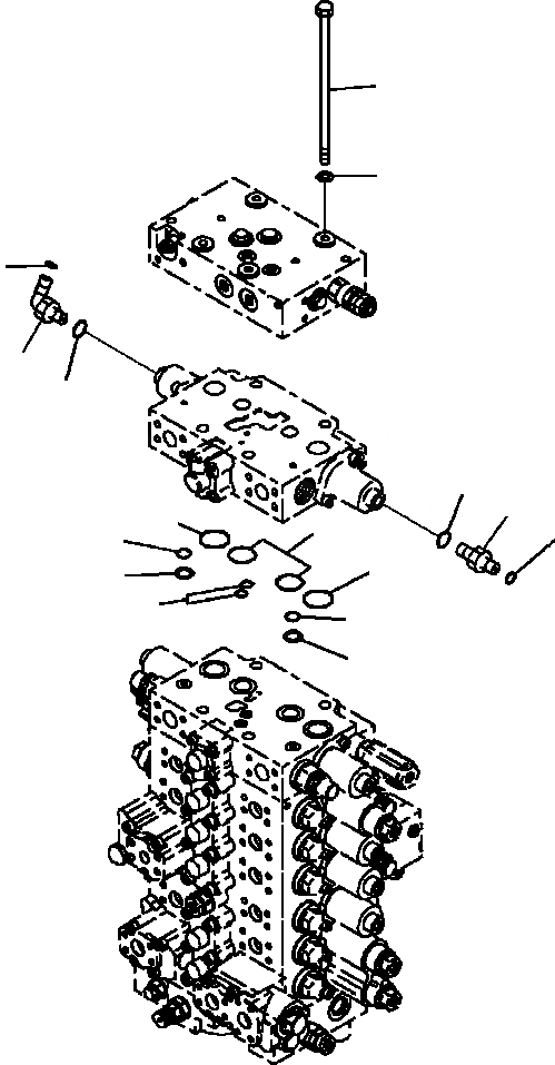 Схема запчастей Komatsu PC200LC-8 - H-A ОСНОВН. КЛАПАН ДОПОЛН. СЕРВИСНЫЙ КЛАПАН (СОЕДИН-ЕS) ГИДРАВЛИКА