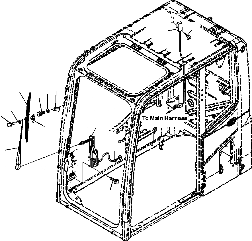 Схема запчастей Komatsu PC200LC-8 - K-8A КАБИНА ДВОРНИКИ И КАБИНА LIGHT OPERATOR\XD S ОБСТАНОВКА И СИСТЕМА УПРАВЛЕНИЯ