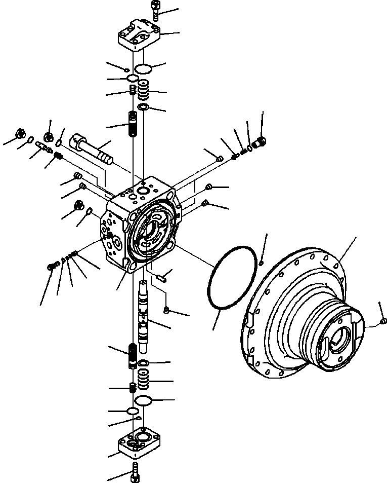 Схема запчастей Komatsu PC200LC-8 - P-A МОТОР ХОДА МОТОР КОРПУС НИЖНЯЯ ГИДРОЛИНИЯ И ЛИНИЯ ХОДА