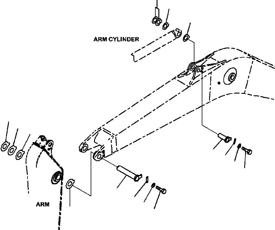 Схема запчастей Komatsu PC200LC-8 - T-A СТРЕЛА ВЕРХН. ПАЛЕЦ И ПАЛЕЦ РУКОЯТИ РАБОЧЕЕ ОБОРУДОВАНИЕ