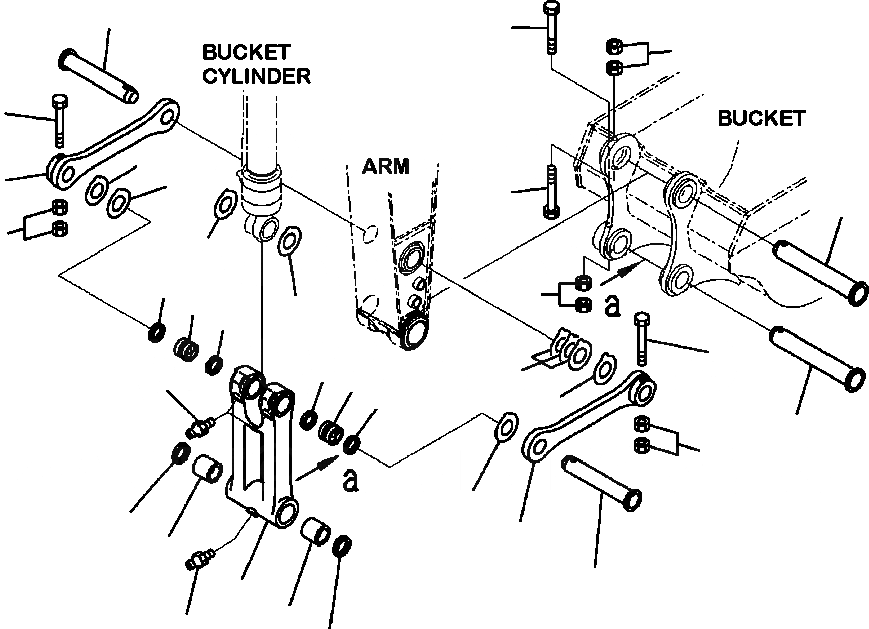 Схема запчастей Komatsu PC200LC-8 - T-A РУКОЯТЬ СОЕДИНЕНИЕ КОВША РАБОЧЕЕ ОБОРУДОВАНИЕ