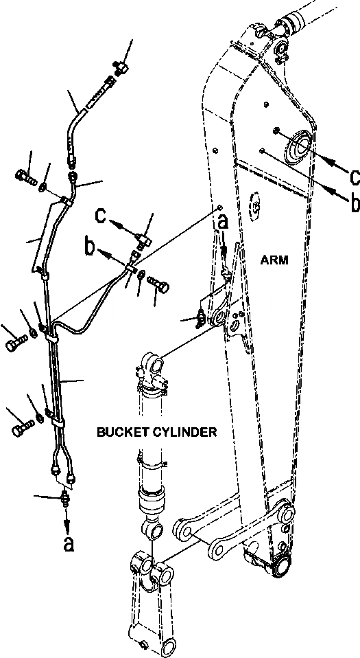 Схема запчастей Komatsu PC200LC-8 - T-A РУКОЯТЬ .9 M (ЛИНИЯ СМАЗКИ И УПЛОТНЕНИЯ) РАБОЧЕЕ ОБОРУДОВАНИЕ