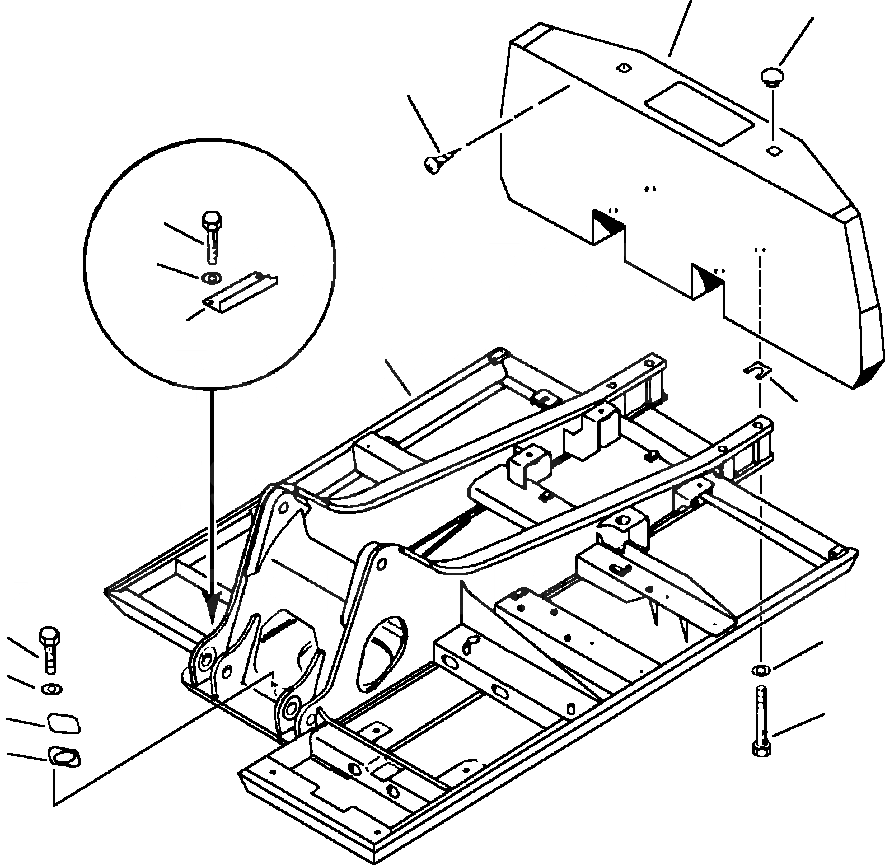Схема запчастей Komatsu PC200-5 - ОСНОВНАЯ РАМА СИСТЕМА УПРАВЛЕНИЯ И ОСНОВНАЯ РАМА