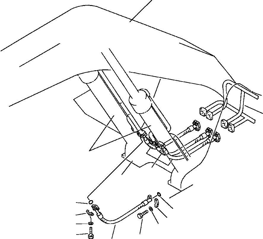 Схема запчастей Komatsu PC200-5 - ЦИЛИНДР СТРЕЛЫТРУБЫ НАВЕСН. ОБОРУД РАБОЧЕЕ ОБОРУДОВАНИЕ (ЭКСКАВАТ.)