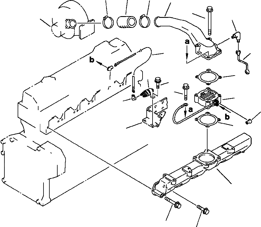Схема запчастей Komatsu PC200-5 - ТРУБОПРОВОД ВПУСКА ВОЗДУХА И СОЕДИН-Е ДЛЯ BOOST COMPENSATE ТИП ТОПЛ. НАСОС ГОЛОВКА ЦИЛИНДРОВ