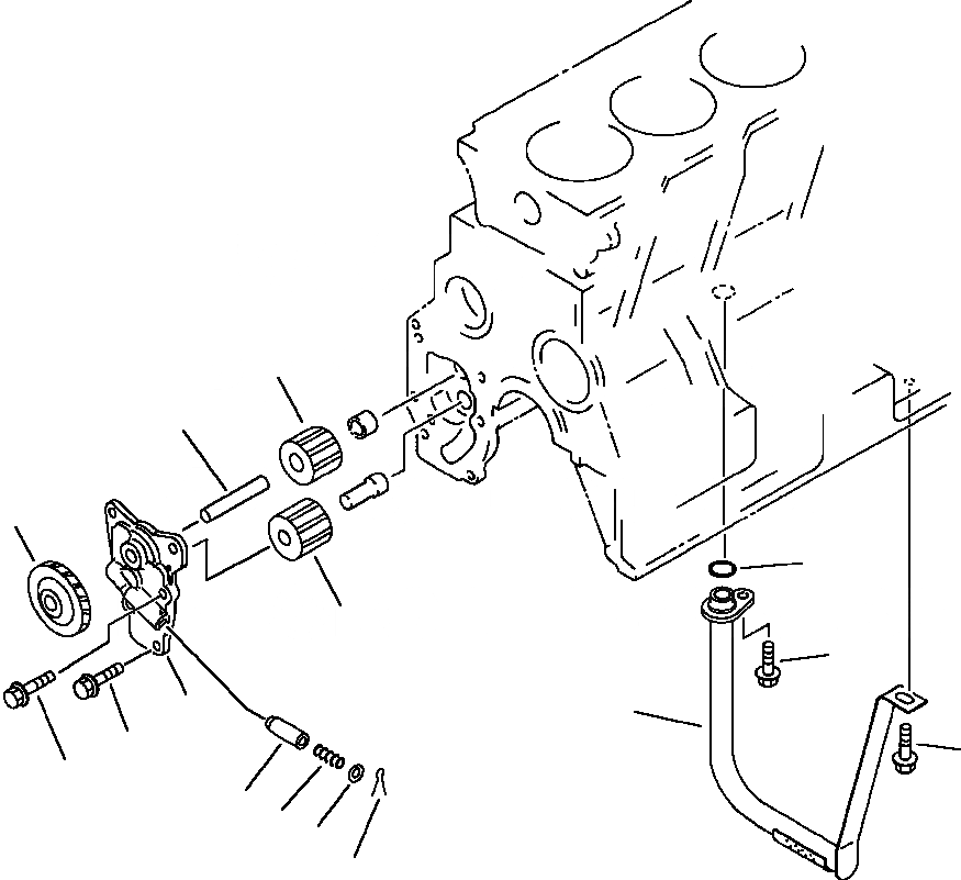 Схема запчастей Komatsu PC200-5 - СМАЗЫВ. НАСОС И ВСАСЫВ. PIPE СИСТЕМА СМАЗКИ МАСЛ. СИСТЕМА