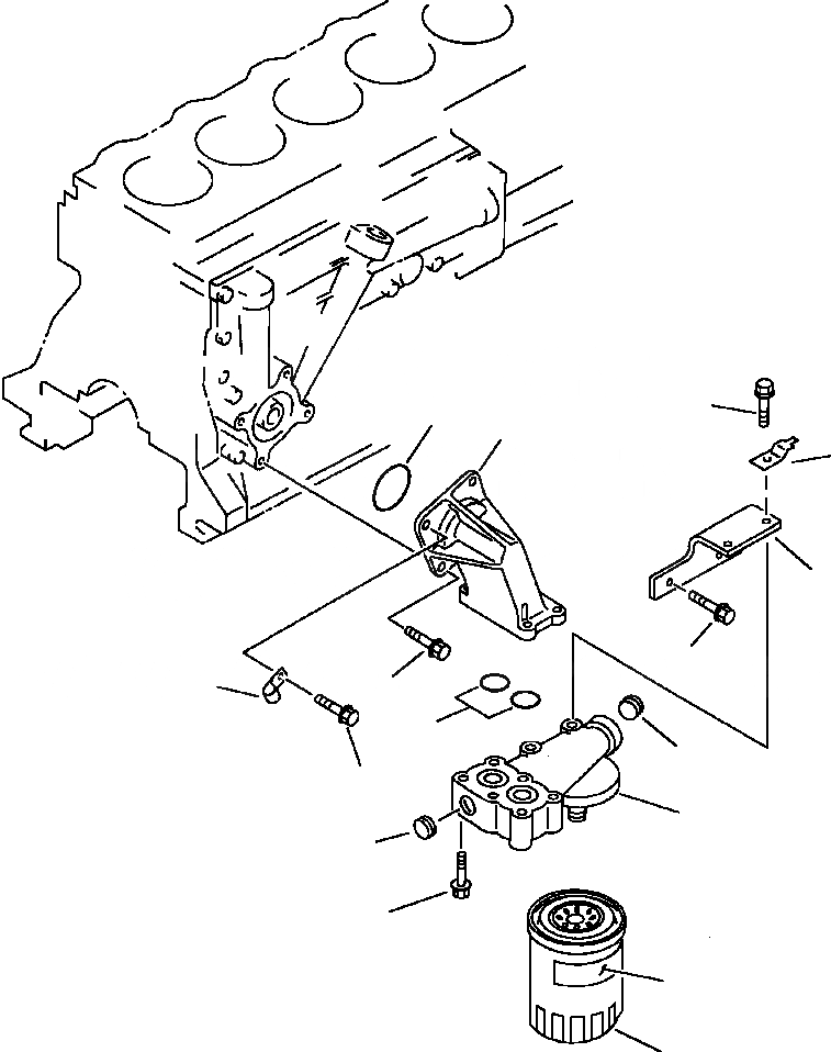 Схема запчастей Komatsu PC200-5 - МАСЛ. ФИЛЬТР USED ON ДВИГАТЕЛИ С SERIAL NUMBERS 897 И UP СИСТЕМА СМАЗКИ МАСЛ. СИСТЕМА