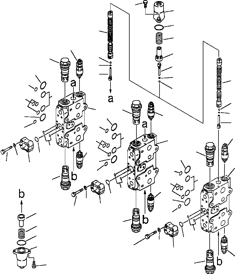 Схема запчастей Komatsu PC200-6L - FIG NO. H- ОСНОВН. КЛАПАН ( АКТУАТОР) ДОПОЛН. СЕРВИСНЫЙ КЛАПАНS PC- заводской номер A8 THRU A89; PCLC- заводской номер A8 THRU A ГИДРАВЛИКА