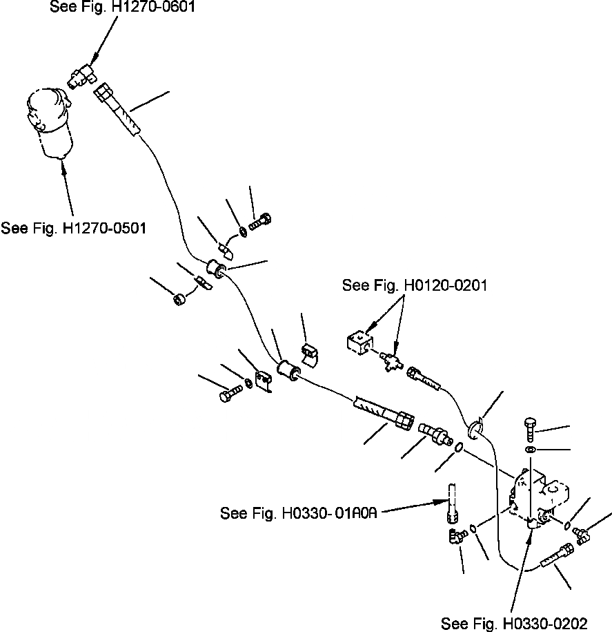 Схема запчастей Komatsu PC200-6L - FIG NO. H- ГИДРОЛИНИЯ ВОЗВРАТНАЯ ЛИНИЯ(БЛОК) (С ДОПОЛН. ГИДРОЛИНИЕЙ) ГИДРАВЛИКА