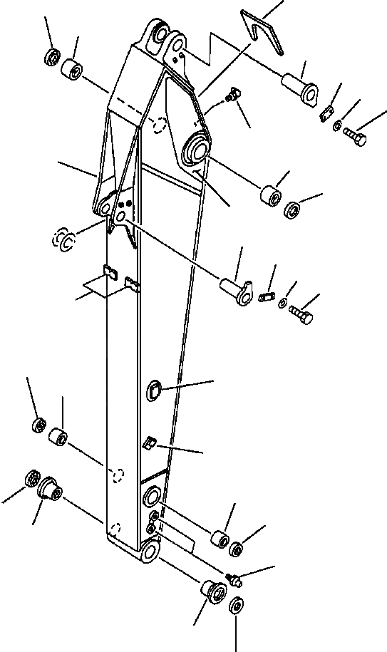 Схема запчастей Komatsu PC200-6L - FIG NO. T-9 РУКОЯТЬ .9M С ДОПОЛН. ГИДРОЛИНИЕЙ РАБОЧЕЕ ОБОРУДОВАНИЕ