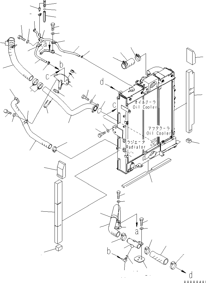 Схема запчастей Komatsu PC200LC-8E0 - СИСТЕМА ОХЛАЖДЕНИЯ (ПОСЛЕОХЛАДИТЕЛЬ И СИСТЕМА ТРУБ РАДИАТОРА) СИСТЕМА ОХЛАЖДЕНИЯ